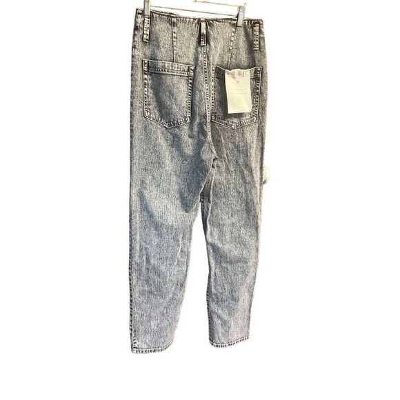 Happy Nature Ultra High Seamed short Gray Wash Button fly Jeans Sz 28 NWT - Picture 2 of 12